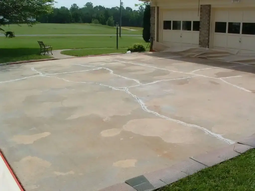 Before Picture of damaged driveway