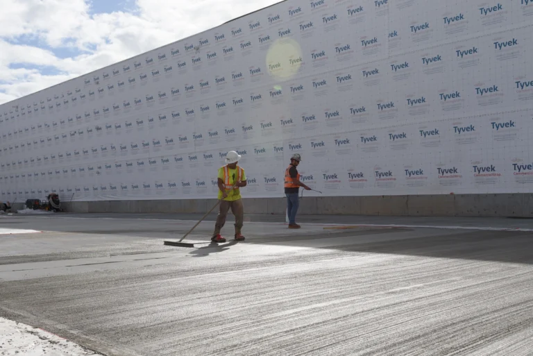 Large parking deck texture restoration project using Duravel TRO